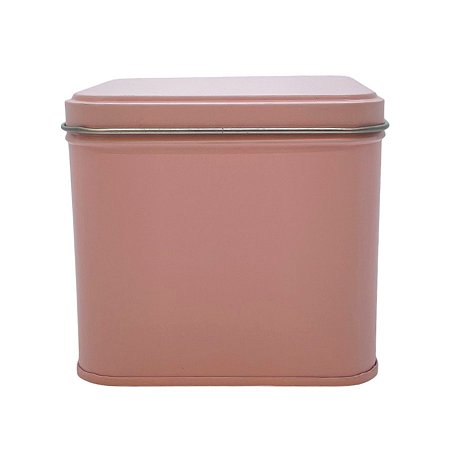 Lata de Metal Quadrada - Rosa - 8,5x8cm - 1 unidade - Rizzo