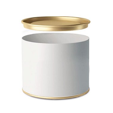 Lata para Bombons Liso Branco - 01 unidade - Cromus - Rizzo