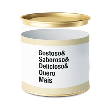 Lata para Bombons Composê Gostosuras - Branco - 01 unidade - Cromus - Rizzo