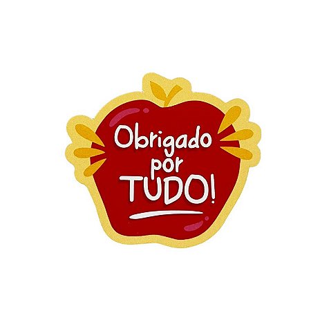 Tag Maçã para Dia dos Professores - 6x5,5cm - 20 unidades - Rizzo