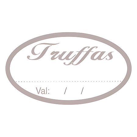 Etiqueta Adesiva - Trufa com Validade - Prata - 100 unidades - Rizzo