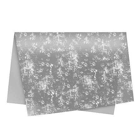 Papel de Seda - 49x69cm - Requinte Prata - 10 unidades - Cromus - Rizzo