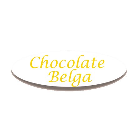 Adesivo "Chocolate Belga" - Ref.2280 - Hot Stamping - 100 unidades - Stickr - Rizzo