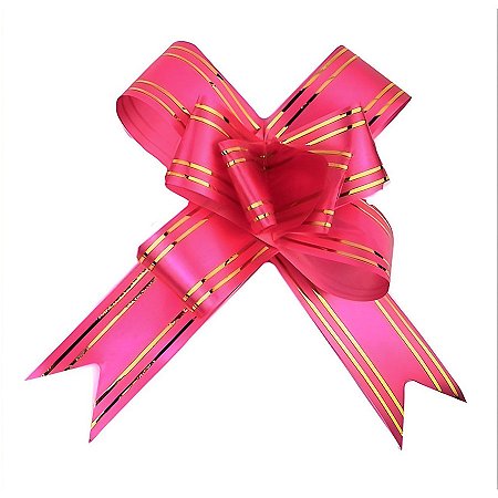 Laço Fácil Fio Ouro - Pink - 30x460mm - 10 unidades - Rizzo