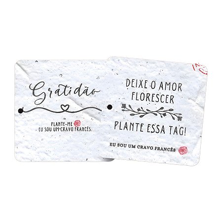 Tag Decorativa - Semente Plante Amor  - 10 unidades - Stickr - Rizzo