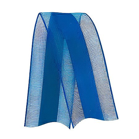 Fita de Voal com Cetim VCE005 22mm x 10m Cor 276 Azul Pavão  - 1 unidade - Fitas Progresso - Rizzo