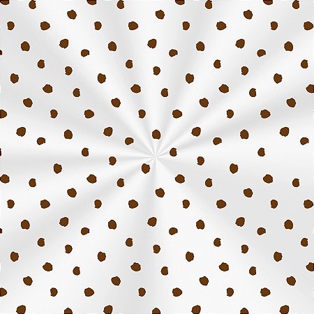 Saco Adesivado Decorado com Aba - Dots Marrom - 100 unidades - Cromus - Rizzo