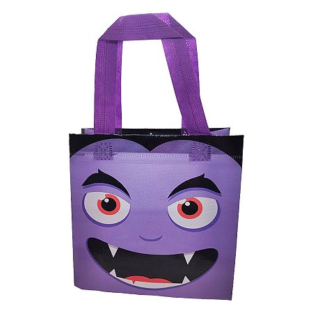 Sacola de Plástico de Halloween - Vampiro - 19x20x9cm - 1 unidade - Rizzo