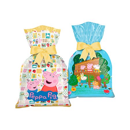 Sacola Plástica - Peppa Pig Clássica - 8 unidades - Regina - Rizzo