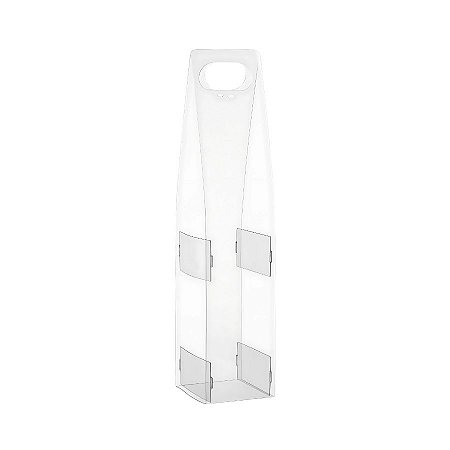 Sacola Quadrada Transparente Bag Para Vinho 750ml - Lisa - 38cm - 1 unidade - Rizzo