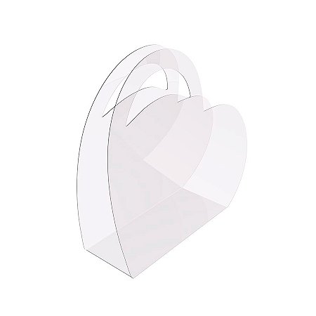 Sacola Transparente Bag Coração - 28x30x9cm - 1 unidade - Rizzo
