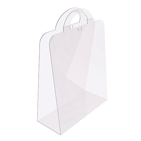 Sacola Transparente Bag com Alça G - 34,5x25x10cm - 1 unidade - Rizzo