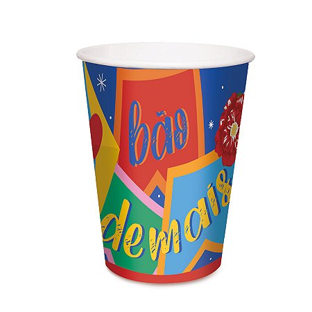 Copo de Papel 240ml - Festa Junina Arraiá - 8 unidades - Cromus - Rizzo