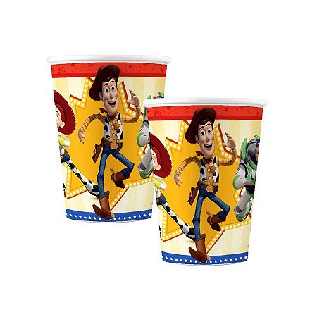 Copo de Papel Festa Toy Story 4 - 180ml - 8 unidades - Regina - Rizzo Festas