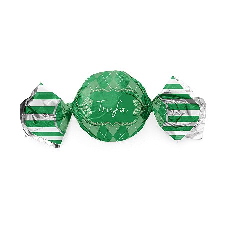 Papel Trufa 15x16cm - Vichy Verde - 100 unidades - Cromus - Rizzo