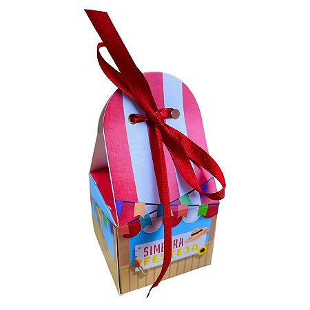 Caixa Cartão para 1 Doce Simbora Festejá - 4x5x5cm - Ref. C4962 - 10 unidades - Ideia Embalagens - Rizzo