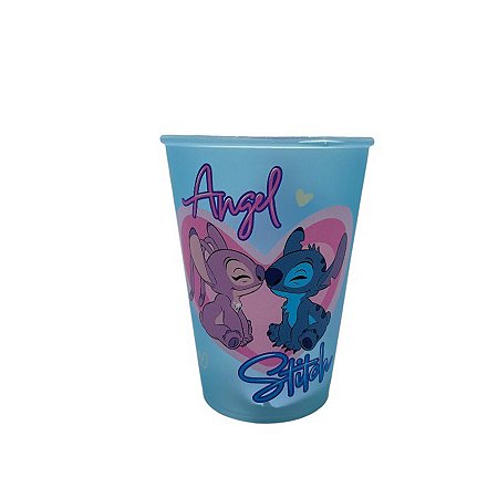 Copo Plástico Stitch Love - 280ml - 1 unidade - Plasútil - Rizzo