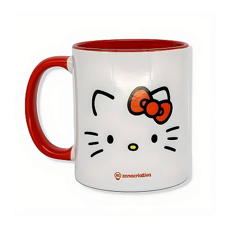 Caneca de Cerâmica Hello Kitty - 350ml - 1 unidade - Zona Criativa - Rizzo