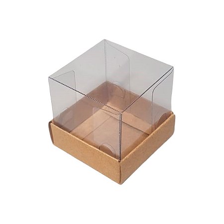 Caixa Mini Bolo PP (4cm x 4cm x 4cm) Kraft 10 unidades Assk Rizzo Confeitaria