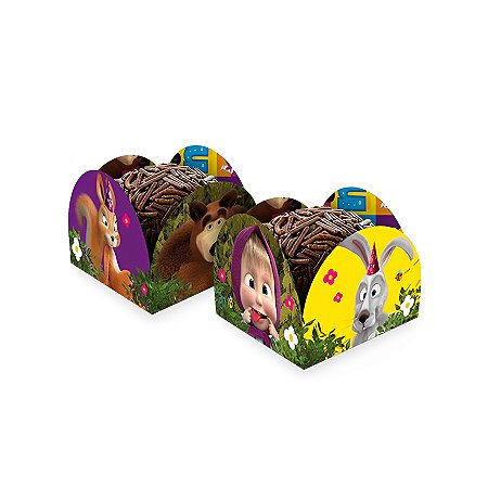 Porta Forminha - Masha e o Urso Clássica - 50 unidades - Regina - Rizzo