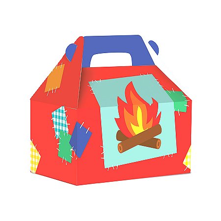 Caixa Maleta Kids - Festa de Arraiá - 12cm - 10 unidades - Cromus - Rizzo