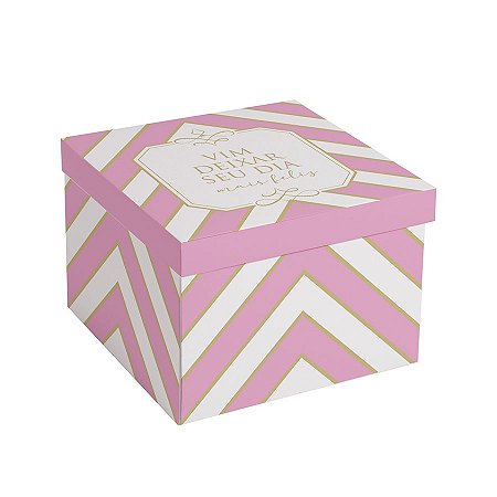 Caixa Surpresa Para 09 Brigadeiros Presente - Rosa - Cromus
