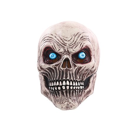 Máscara de Halloween - Caveira com LED - 29cm - 1 unidade - Cromus - Rizzo