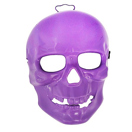 Máscara de Halloween - Caveira Roxo - 23x17cm - 1 unidade - Rizzo