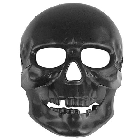 Máscara de Halloween - Caveira Preto - 23x17cm - 1 unidade - Rizzo