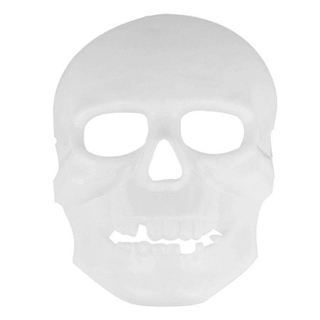 Máscara de Halloween - Caveira Branca - 23x17cm - 1 unidade - Rizzo