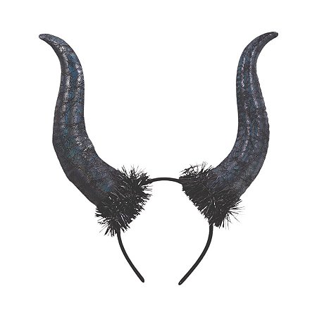 Tiara Chifre de Halloween - Preto - 35cm - 1 unidade - Cromus - Rizzo