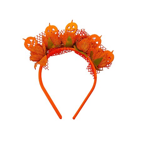 Tiara Mini Abóboras - Laranja - 1 unidade - Rizzo