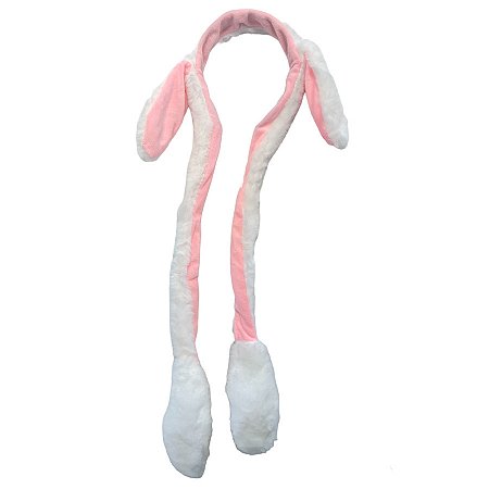 Tiara Orelha Coelho com Movimento - Branco - 55cm - 1 unidade - Rizzo