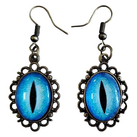 Brinco de Halloween - Olho Azul Mesclado - 5,5cm - 1 unidade - Rizzo - Rizzo