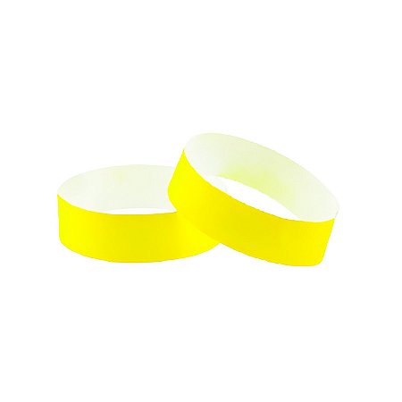 Pulseira de Identificação Para Eventos - Amarelo Neon - 1,9x25cm  - 50 unidades - Rizzo