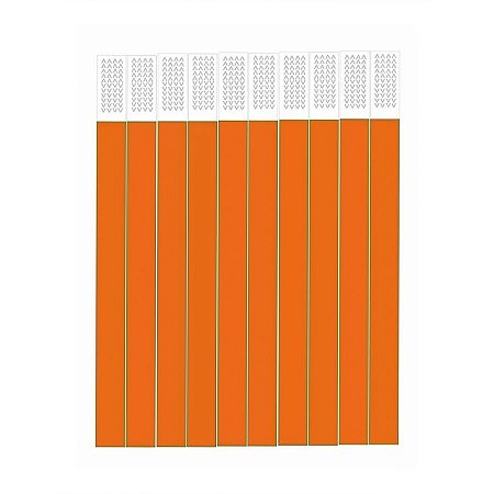 Pulseira de Identificação Para Eventos - Laranja Neon - 1,9x25cm - 50 unidades - Rizzo