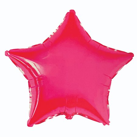 Balão de Festa Metalizado 18"45cm - Estrela Pink - 1 unidade - Partiufesta - Rizzo