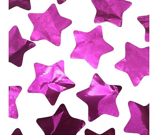 Confete Metálico Estrela para Balão - Pink - 25g - 1 unidade - Rizzo
