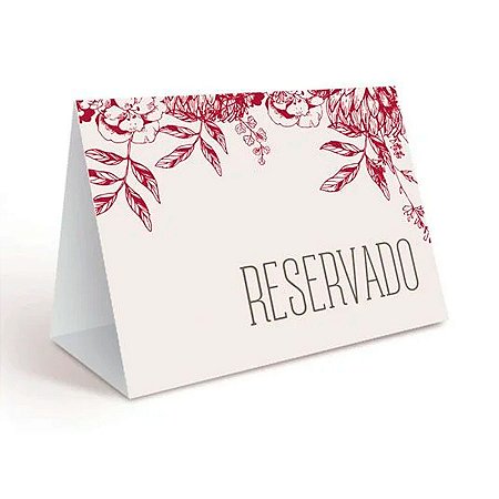 Plaquinha Reservado - 10x11cm - 6 unidades - Cromus - Rizzo