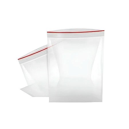 Saco Zip Transparente 14x20cm  - 100 unidades - Rizzo
