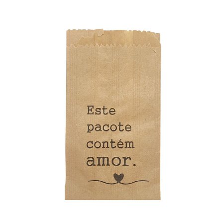 Saco de Papel Kraft Decorado - Pacote de Amor  - 15 unidades - Stickr - Rizzo