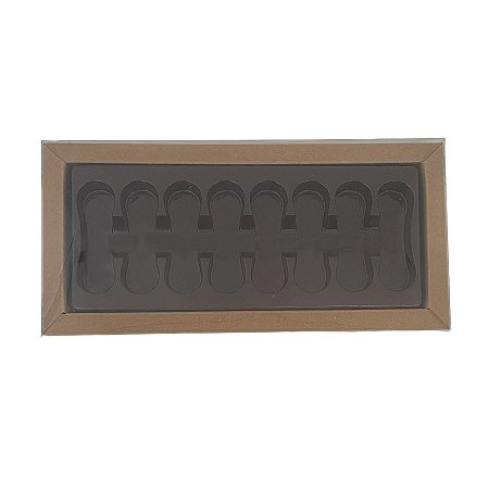 Caixa Língua de Gato - Kraft - 8 cavidades - 5 unidades - Crystal - Rizzo