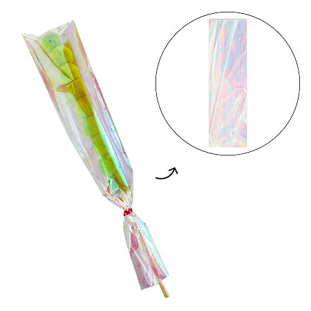 Saco Celofane Nacarado - 5x25,5cm - 50 unidades - Rizzo