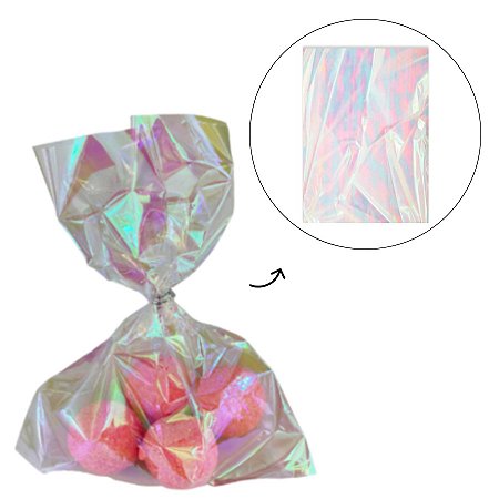 Saco Celofane Nacarado - 20x28cm - 50 unidades - Rizzo