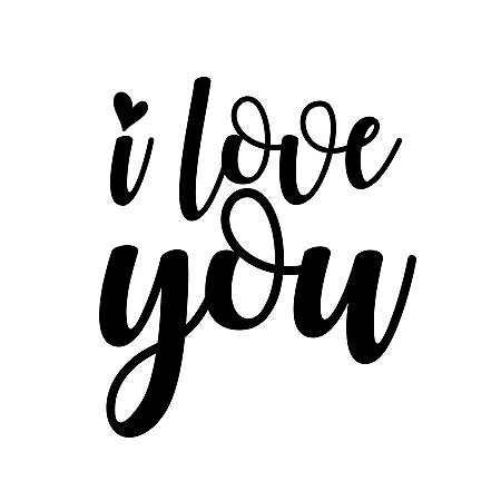 Transfer Para Balão Lettering -  I Love You Coração - 01 Unidade - Rizzo