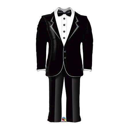 Balão de Festa Microfoil 39" 99cm - Smoking de Casamento - 1 unidade - Qualatex Outlet - Rizzo
