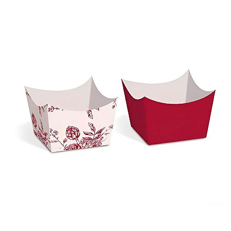 Forminha para Doces - Casamento Escarlate - 24 unidades - Cromus - Rizzo