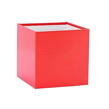 Cachepot Quadrado para Arranjos e Presentes - Vermelho - 15cm - 1 unidade - Rizzo