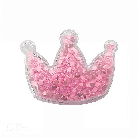 Aplique Decorativo - Coroa Rosa - 2 unidades - Rizzo