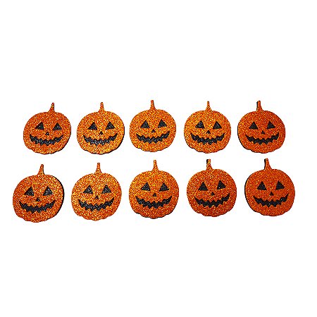 Aplique Decorativo Halloween - Abóbora - 5cm - 10 unidades - Rizzo